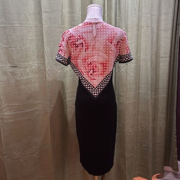 Roberto Cavalli rose scarf midi dress, US6 - Picture 5 of 10